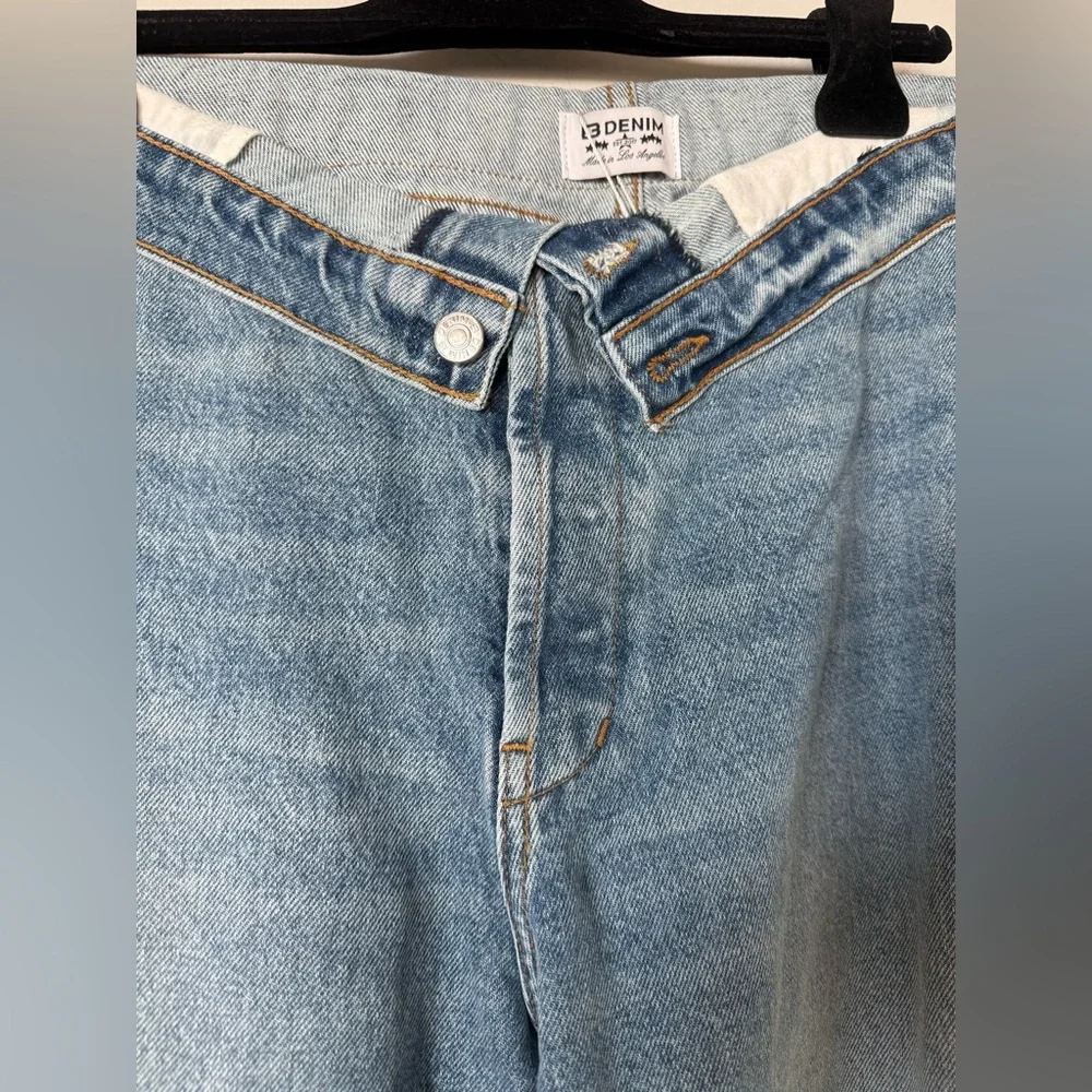 NWT EB Denim Madison Baggy Wide Leg 100% Cotton Made in USA Jeans in Luca - Picture 6 of 14